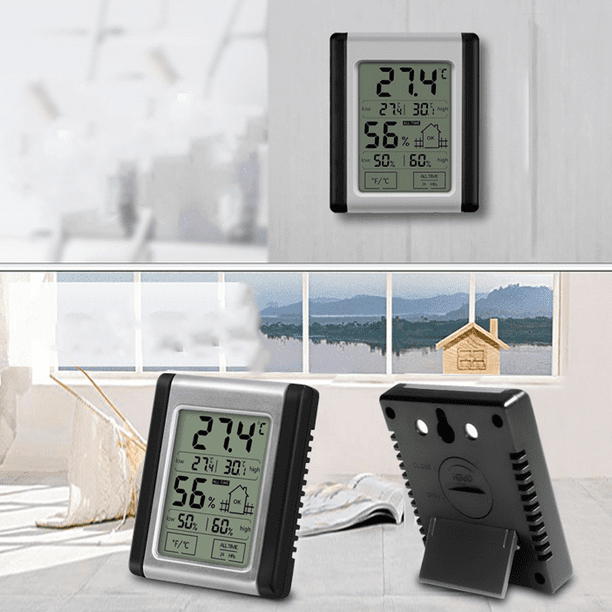 Pack Higrómetro Digital de Interior para Tienda de Cultivo, Monitor de Temperatura y Humedad para Plantas, Interior, Hogar, Oficina, Medición de Temperatura de la Habitación del Bebé en Interiores, Te