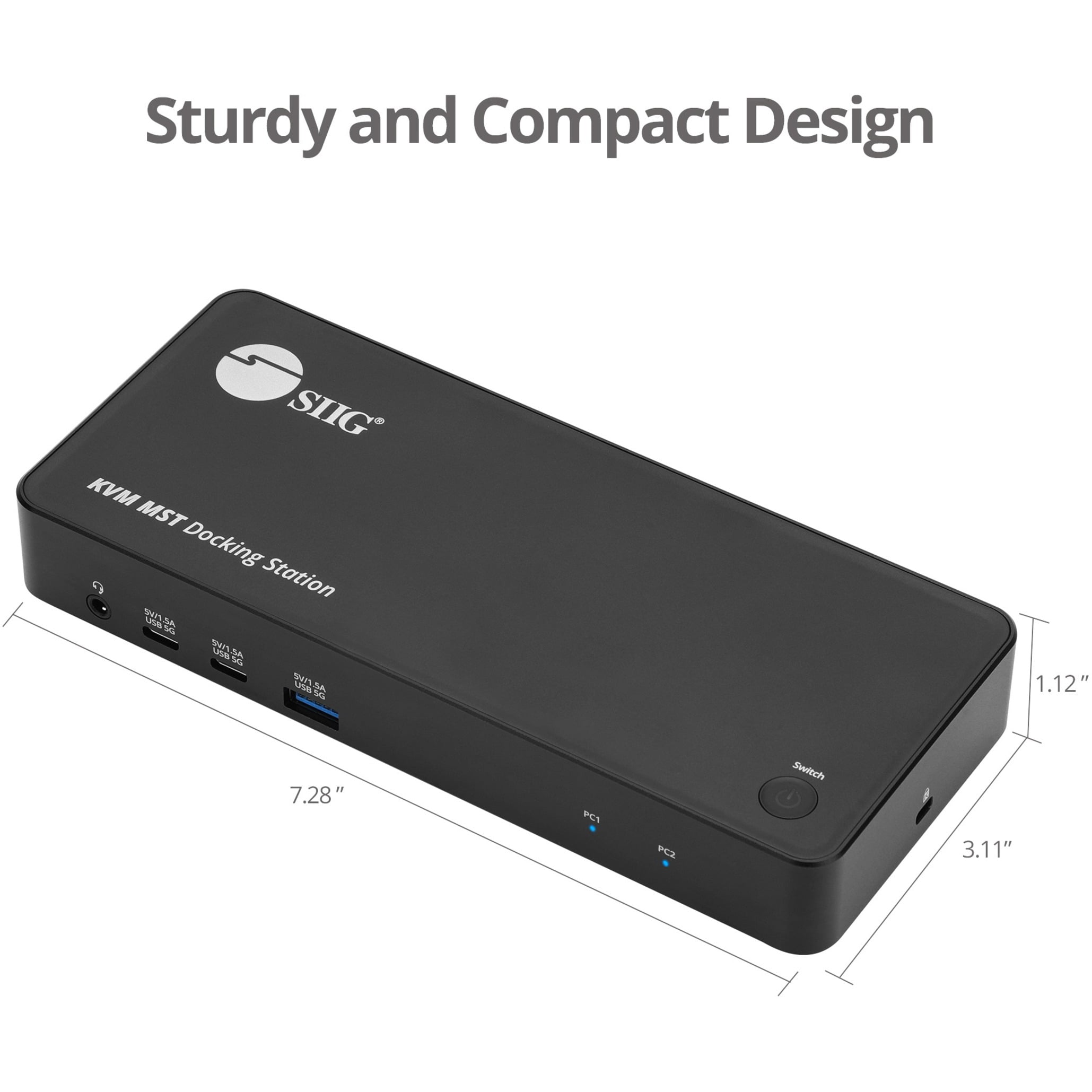 SIIG Dual Host USB-C KVM MST Docking Station - USB C Docking Station, Allows you to connect two laptops of Windows, Mac or Chromebook to up to dual 4K Displays with DisplayPort and HDMI, Dual Host,...