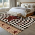 thumbnail image 4 of Red Texas Star Farmhouse Area Rugs 5'x7', Washable Small Throw Rugs for Laundry Room Playroom, Black Plaid Berry Country Indoor Outdoor Rug Non-Slip Low Pile Carpet Runner Reversible Floor Mats, 4 of 8