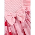thumbnail image 7 of Suealasg Baby Girl Valentines Day Romper Dress Short Sleeve Heart Print Tulle Skirt Jumpsuit Bow Headband, 7 of 7