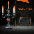 thumbnail image 6 of Skeleteen Haunted Halloween Candelabra Prop - LED Light up Skull Indoor Candelabra Candlesticks Holder Home Decoration for Halloween, 6 of 6
