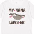 thumbnail image 4 of Inktastic My Nana Loves Me Sloth Girls Long Sleeve Toddler T-Shirt, 4 of 5
