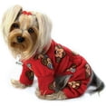 thumbnail image 3 of KlippoPet KBD072MZ Silly Monkey Fleece Turtleneck Pajamas - Burgundy, Medium, 3 of 3