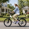 thumbnail image 6 of ZNH 24 inch Step Thru Electric Bike for Adults Women, 750W Motor City Ebike, 48V 13Ah Removable Lithium‑ion Battery, Electric Commuter Bike w 7‑Speed, UL2849 Certified,Class 2,White, 6 of 11