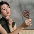 thumbnail image 1 of Nestingho 1Set Fogless Shower Mirror with Comb Light Brown Metal Portable Mirror for Daily Use, 1 of 6