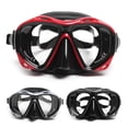 thumbnail image 3 of Snorkel las Gafas de Buceo de Buceo Fog para Mujeres de Snorkel Gafas de Buceo de Dos Ventanas Gafas de Natación Lente de Vidrio Templado de Silicona Marco de PC Adulto Adulto, 3 of 7