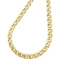 thumbnail image 2 of 10K Yellow Gold 7mm Double Cuban Curb Italian Link Chain Necklace 26 Inch, 2 of 7