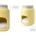 thumbnail image 3 of shiyou-Ceramic Kitchen Sponge Holder - Farmhouse Style Sink Caddy - Mason Jar Decorative Kitchen Accessory - Country Rustic Sink Decor - Includes Free Sponge - Yellow, 3 of 4