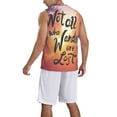 thumbnail image 5 of Gaeub Not All Who Wander Are Lost Men's Mesh Basketball Jersey, Quick-Drying Sleeveless Top S-4XL, Loose Muscle Tank Top -XX-Large, 5 of 9