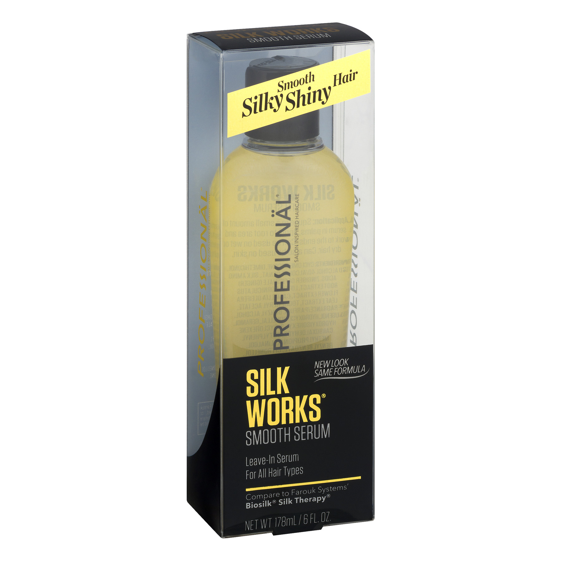 Silk Works Smooth Serum For All Hair, Silky Hair Serum Smoothing Treatment, 6 Oz - image 2 of 5
