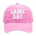 thumbnail image 2 of WJOSBXT Game Day Embroidered Baseball Cap, Vintage Washed Cotton Soft Brim Hat, Adjustable Metal Buckle Sports Casual Hat for Men Women, 2 of 6
