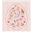 thumbnail image 3 of Ambesonne Floral Shower Curtain, Botanical Art Birds, 69"Wx70"L, Rose Multicolor, 3 of 3