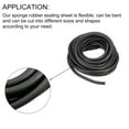 thumbnail image 4 of Uxcell Sealing Strip, Solid Round Sponge Rubber Weather Strip 18Ft x 0.31''W, 4 of 6