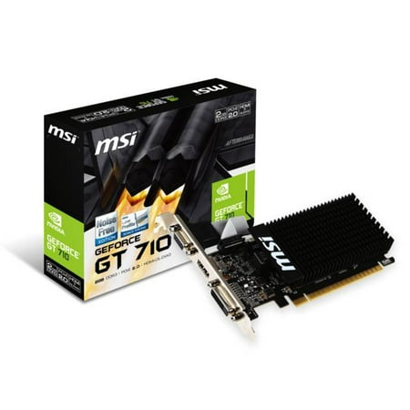 MSI NVIDIA GeForce GT 710 2GB DDR3 VGA/DVI/HDMI Low Profile PCI-Express Video