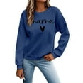 thumbnail image 2 of Women's Sweatshirts 2025 Mama Sweatshirt Long Sleeve Crewneck Drop Shoulder Pullover Tops Sweatshirt for Women, 2 of 5