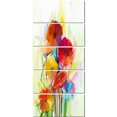 thumbnail image 2 of Fleurs de Gerbera Jaunes et Rouges - Grande Œuvre d'Art sur Toile Florale, 2 of 3