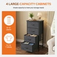 thumbnail image 4 of CONCETTA 4-Drawer Fabric Dresser Storage Chest for Bedroom, Closet, Storage Furniture for Adults, Wooden Black, 4 of 8