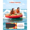 thumbnail image 2 of KFFKFF Towable Tubes for Boating, 2-Rider Inflatable Boat Tubes and Towables, 340lbs Capacity Water Sport Tube for Boat to Pull - with Anti-Slip Pad, 2 of 9