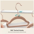 thumbnail image 6 of 50 Pack Velvet Hangers Clothes Hanger with Swivel Hook Non-Slip for Coat Shirt Dress Pants Tie Caramel Brown, 6 of 7