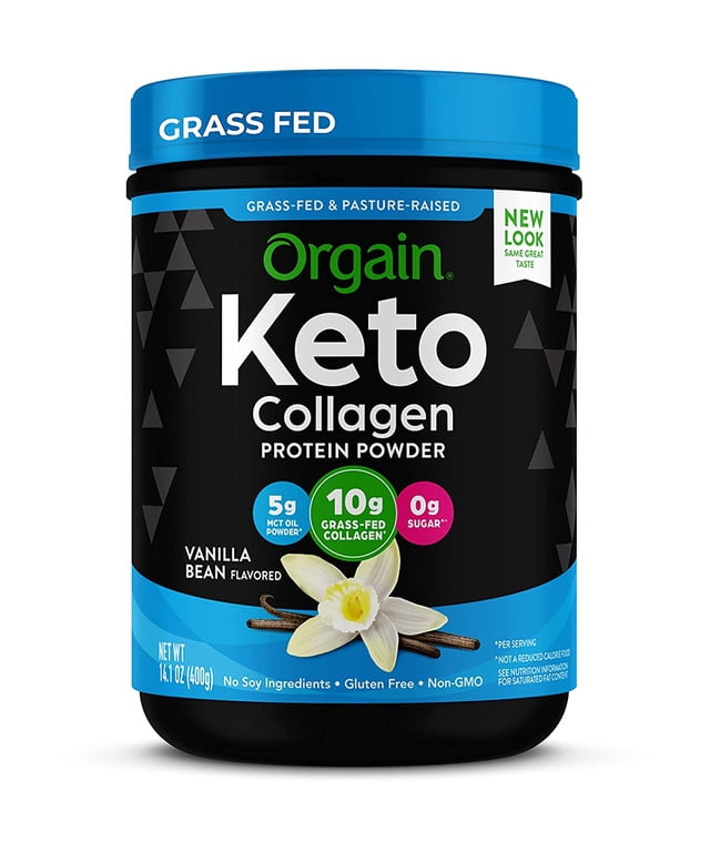 Orgain Keto Collagen Protein Powder with MCT Oil, Vanilla Paleo