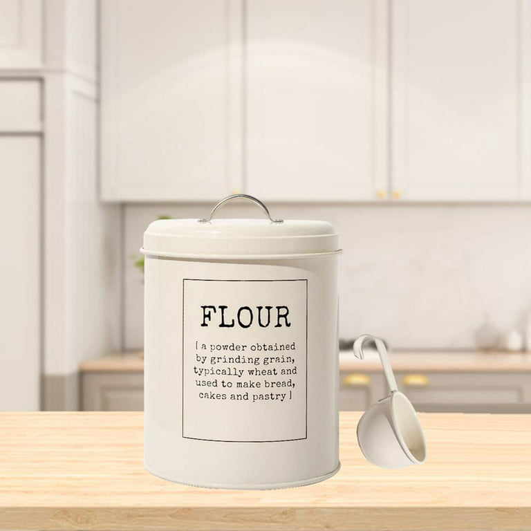 Metal Flour Storage Tin Canister 5 Litres Container 6.