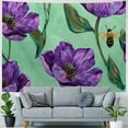 thumbnail image 4 of WERPE Purple Tulip Tapestry Aesthetic Lightweight Tapestry Wall Hanging Wall Tapestry for Bedroom Living Room Home Decor, 4 of 6