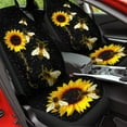 thumbnail image 4 of Chririnla Bling Sunflower Bees Print Front Only Car Seat Cover for Women Men, Washable Soft Thin Vehicle Seat Protector for Auto Sedan SUV Truck Accessories Set of 2, 4 of 7