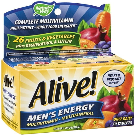 Nature's Way Vivant énergie des hommes, multivitamines, 50 CT (Pack de 3)