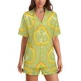 thumbnail image 1 of Sdmnsg-T Pajama Sets for Womens Tropical Plants Summer Summer Short Sleeve Shirts And Pants Set, 1 of 8