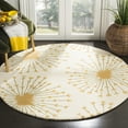 thumbnail image 2 of SAFAVIEH Bella Owen Fire Burst Wool Area Rug, Beige/Gold, 5' x 8', 2 of 9