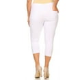 thumbnail image 6 of Women's Jean Looking Jeggings Cotton Blend Capri Length Pull Up Pants, 6 of 8