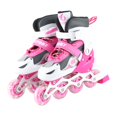 thumbnail image 3 of Patins à Roues Alignées pour Enfants, Patins à Roulettes pour Enfants Résistants aux Impacts avec Roues Lumineuses pour Jardin Rose, Bleu Blanc, 3 of 8