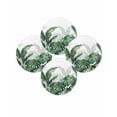 thumbnail image 7 of 13 Inch Round Placemats Set of 4, Palm Leaves Tropical Non Slip Heat Insulation PP Table Mats, Green Botanical Summer Washable Place Mats for Kitchen Dining Party Table Decor, 7 of 7