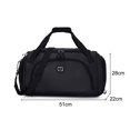 thumbnail image 3 of Bolsa De Ejercicios Bolsa de fitness Bolsas de gimnasio portátiles de gran capacidad para fútbol al aire libre (negro), 3 of 7