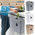 thumbnail image 3 of PHIGZNT 35qt Kitchen Trash Can, Hanging Lightweight and Durable Slim Trash Can, Wastebaskets for Office, Workspace, Kitchen, Bathroom, Easy to Clean, 1 Pack White One Size, 3 of 4