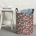 thumbnail image 7 of KLL rock record music Skull Waterproof Foldable Laundry Hamper Bucket with Handles for Storage Bin,Kids Room,Home Organizer (Medium ), 7 of 7