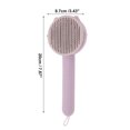 thumbnail image 4 of Unique Bargains 1 Pc Durable Pet Grooming Brush for Dog for Cat 7.87"x3.43"x1.89" Pink Purple, 4 of 6