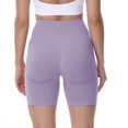 thumbnail image 4 of PEASKJP Shorts for Women High Waist Tummy Control Stretchy Cycling Shorts Running Workout Shorts Purple M, 4 of 4