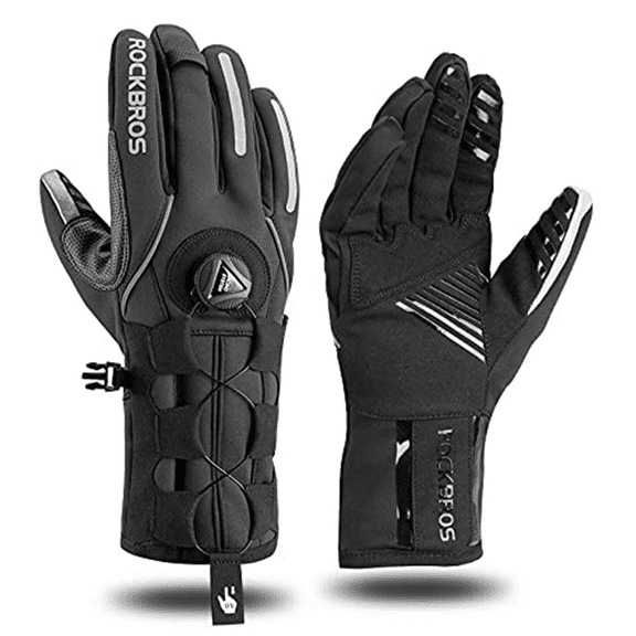 ROCKBROS Motorcycle Gloves Full Finger Touchscreen Winter Gloves for Men Cycling Gloves for Hiking