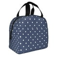 thumbnail image 2 of ZNDUO Reusable Lunch Bag, Insulated Lunch Bag for Women Men - Blue Polka Dots Tote Lunch Bag, Picnic School Work Office, 2 of 9