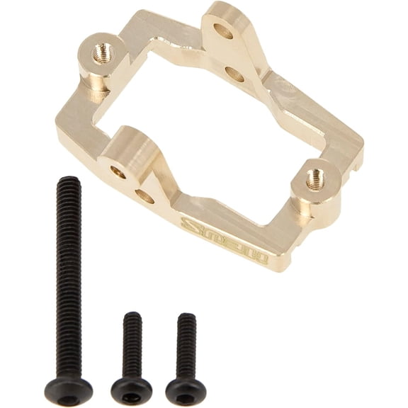 Meus Racing Aluminum Servo Mount Metal Servo Mount for 1/18 TRX4M TRX-4M RC Crawler Upgrade Parts Accessories (Brass)