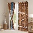 thumbnail image 3 of Feelyou Brown Wooden Plank Black Out Curtains, Retro Western Lake House Curtains Pack of 2 (42x63 Each), Rustic Dandelion Bedroom Curtains, Living Room Curtains Decor, 3 of 6