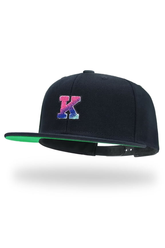 Colored letter K Black Snapback Hats for Men Women Adjustable Dad Wool Baseball Caps