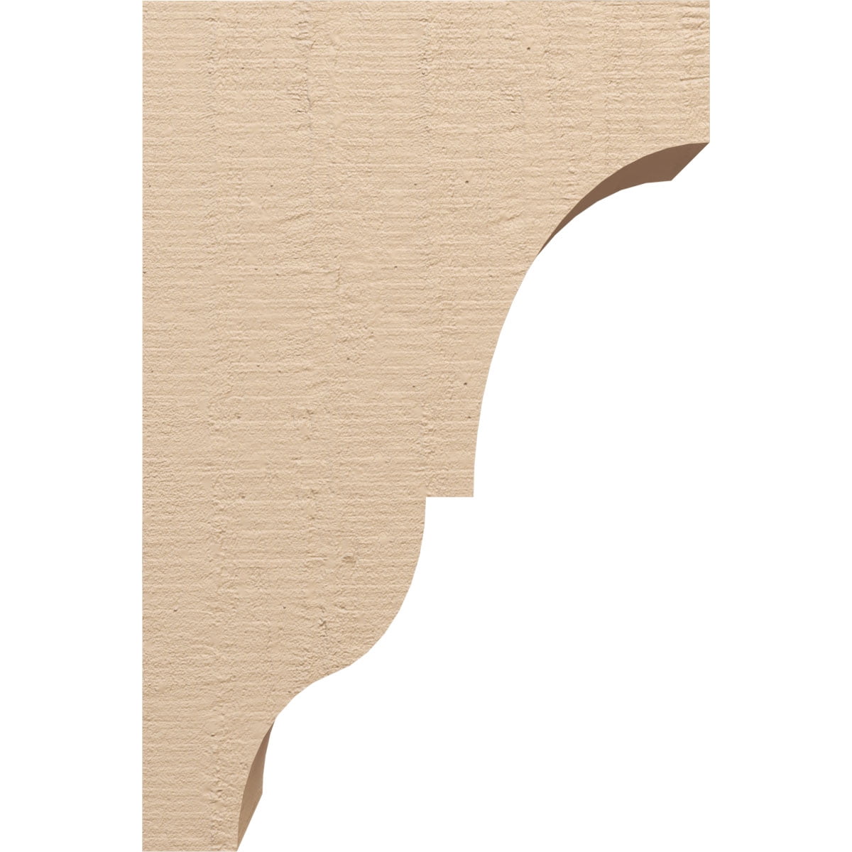 10"W x 20"D x 30"H Classic Asheboro Rough Cedar Woodgrain TimberThane Corbel, Primed Tan