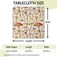 thumbnail image 2 of Colorful Mushroom Botanical Beige Pattern Square Fitted Tablecloth with Elastic Edge,Square Table Cover,Washable Elastic Table Cover for Home Kitchen Party Decor 34"x34", 2 of 6