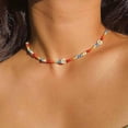 thumbnail image 2 of Collier Collier Perles Marguerites Colorées Bohème Collier Collier Collier Tournesol Court, 2 of 5