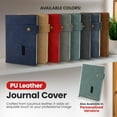 thumbnail image 3 of Promot PU Leather Notebook with Pen - A5 Lined Daily Journals for Writing - Sky Blue, 3 of 7