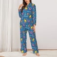 thumbnail image 2 of Daiia Sailboat With Sailing for Women's Long-Sleeved Pajama Set – Soft & Comfortable Sleepwear Button-Up Pajamas Cozy Lounge Wear-X-Large, 2 of 7