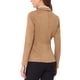thumbnail image 3 of Blazer de ante sintético para mujer INSPIRE CHIC con solapa, mangas largas, chaqueta para el trabajo, 3XL color caqui, 3 of 6