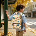 thumbnail image 6 of Excavator and Road Barrier Beige 17" School Backpacks for Teens,Waterproof Oxford Fabric,S-Shape Padded Straps for School,Travel,Hiking,Camping, 6 of 6